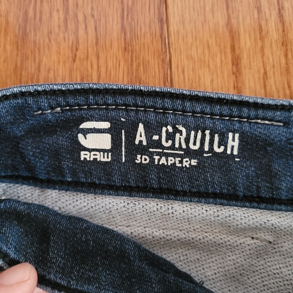 Authentic Vintage G-Star Raw Dark Men Jeans 30x34 A Crotch Varsity 3D Tapered - Picture 3 of 13